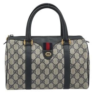 Gucci GG Supreme Web Boston Bag 40 Blue
